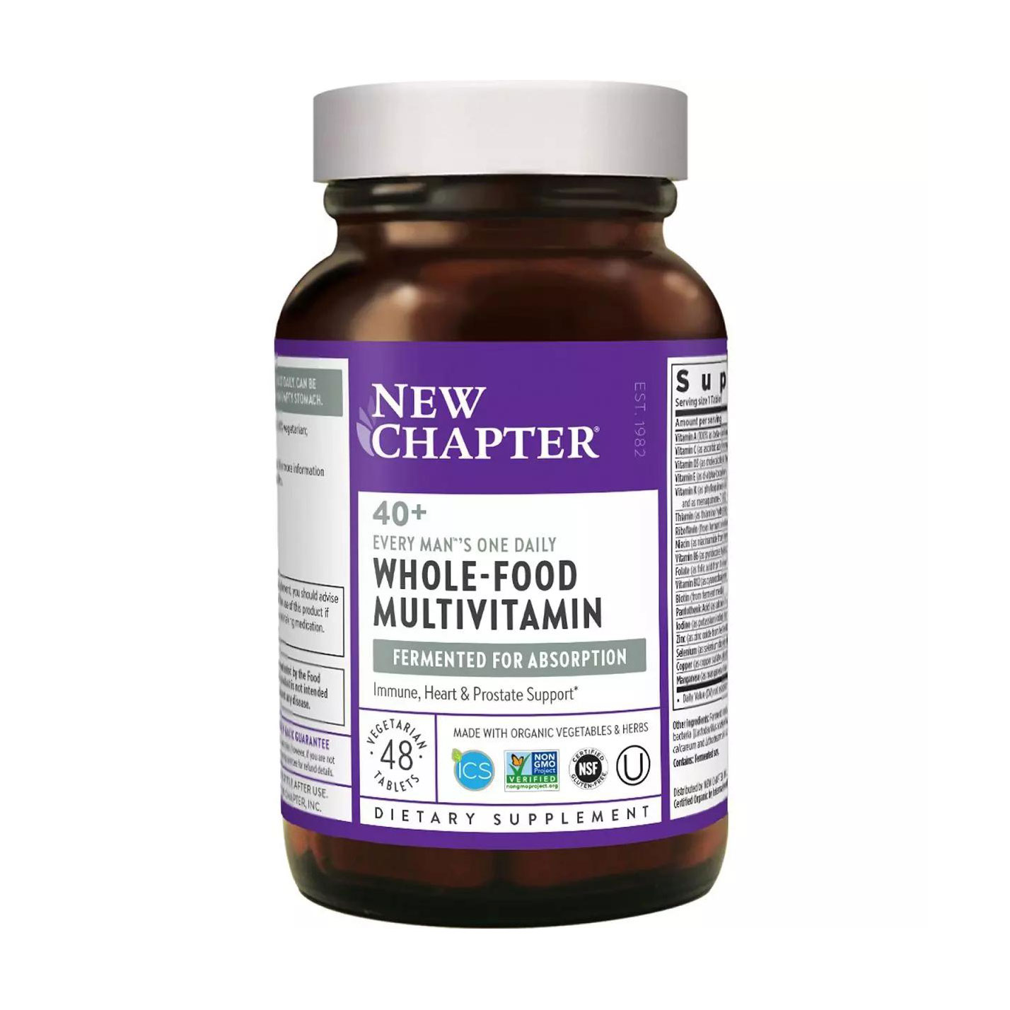 Мультивітаміни для чоловіків New Chapter One Daily Every Man's Multivitamin 40+, 48 таблеток